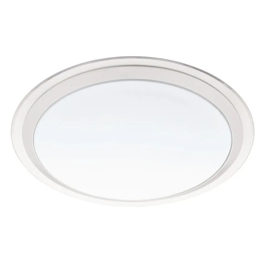 LED-plafondi Eglo Crosslink Competa-C, 17W, Ø430x90mm, IP20, valkoinen/hopea/kirkas