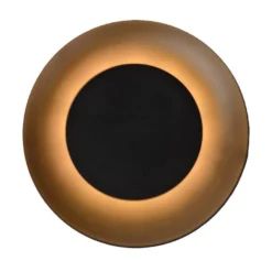 LED-plafondi Lucide Foskal, Ø21.5cm, 6W, musta