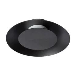LED-plafondi Lucide Foskal, Ø21.5cm, 6W, musta