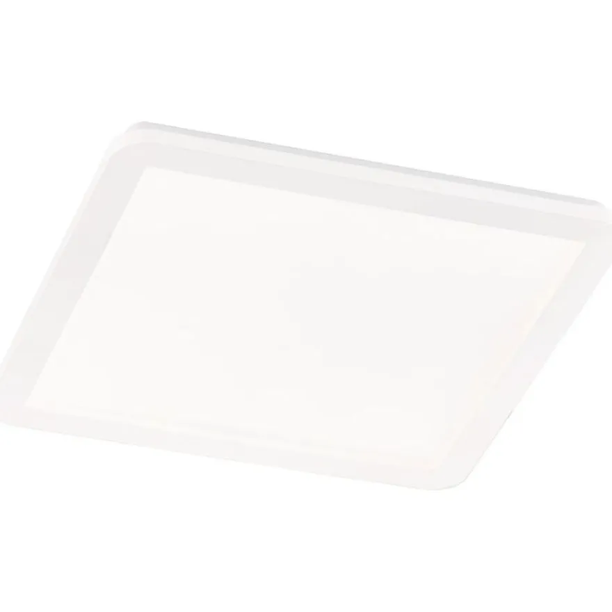 LED-plafondi Trio Camillus, 40x40 cm, valkoinen, IP44