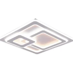 LED-plafondi Trio Mita, 51,5x51,5cm, mattavalkoinen