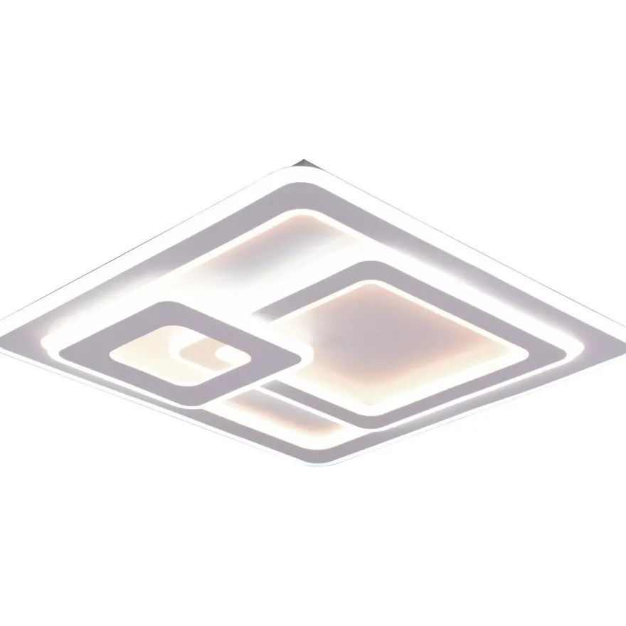 LED-plafondi Trio Mita, 51,5x51,5cm, mattavalkoinen