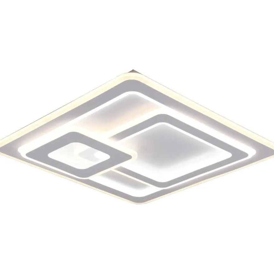 LED-plafondi Trio Mita, 51,5x51,5cm, mattavalkoinen