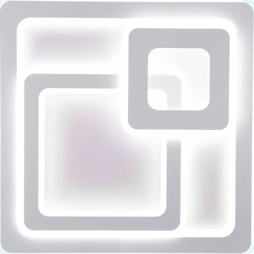 LED-plafondi Trio Mita, 51,5x51,5cm, mattavalkoinen