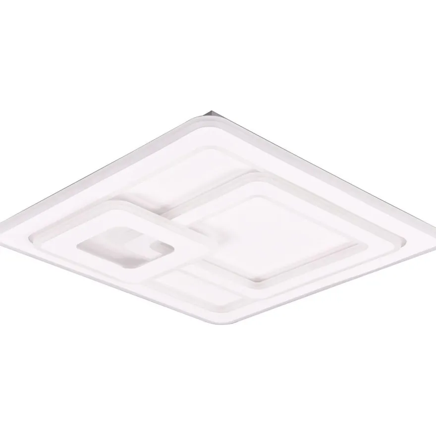 LED-plafondi Trio Mita, 51,5x51,5cm, mattavalkoinen