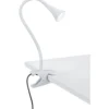 LED-pöytävalaisin Trio Viper, 62x350 mm, valkoinen nipistimellä
