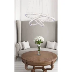 LED-riippuvalaisin Globo Marylin, Ø70cm, 76W, kromi