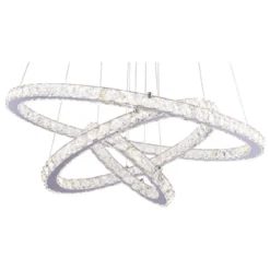 LED-riippuvalaisin Globo Marylin, Ø70cm, 76W, kromi