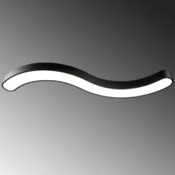 LED-riippuvalaisin Linento Lighting Wave-15505, 121cm, 3000K, musta