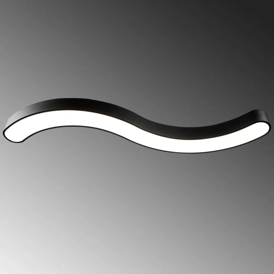 LED-riippuvalaisin Linento Lighting Wave-15505, 121cm, 3000K, musta