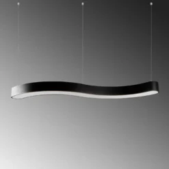LED-riippuvalaisin Linento Lighting Wave-15505, 121cm, 3000K, musta