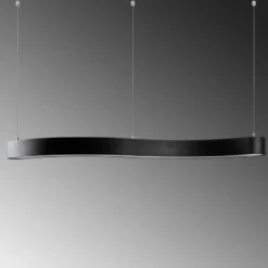 LED-riippuvalaisin Linento Lighting Wave-15505, 121cm, 3000K, musta