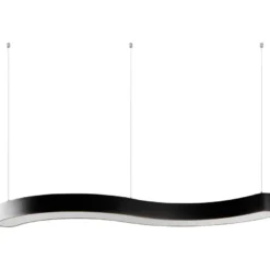 LED-riippuvalaisin Linento Lighting Wave-15505, 121cm, 3000K, musta