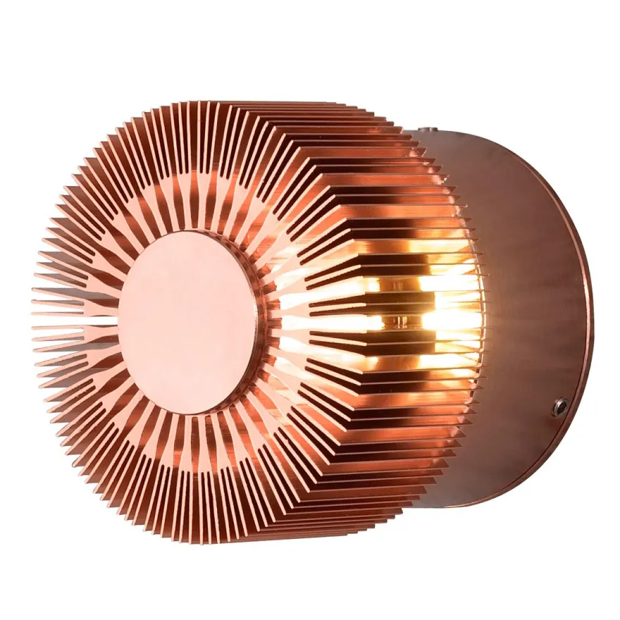 LED-seinävalaisin Konstsmide Monza 7900-900, Ø90x80mm, kupari, Verkkokaupan poistotuote