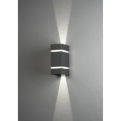 LED-Seinävalaisin Konstsmide Cremona 7998-370, 2x3W, tummanharmaa