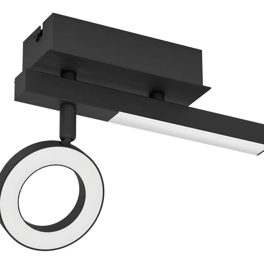 LED-Spottivalaisin Eglo Cardillio 2, 2.2W, 22,5x6,5x16,5cm, musta/valkoinen
