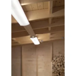 LED-teollisuusvalaisin Hide-a-lite Liteline Basic 1200 S, tunnistimella, 4000K, IP44, valkoinen