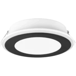 LED-upotettava plafondi Trio Aura, 15 cm, mattamusta