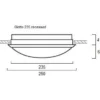 LED-yleisvalaisin Lumiance Giotto 235, ø265mm, uppoasennettava, 12W, 4000K, IP44, valkoinen