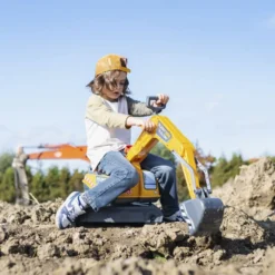 Leikkikaivinkone Falk Super Builder, keltainen
