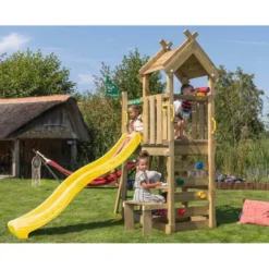 Leikkitorni Jungle Gym Teepee, liukumäki
