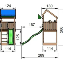 Leikkitornikokonaisuus Jungle Gym Home 2.1, ilman liukumäkeä