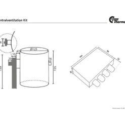 Liesikupu Thermex Super Silent GT 600mm valkoinen keskusilmanvaihtojärjestelmä