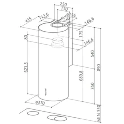 Liesituuletin Faber Cylindra Plus A37, 37 cm