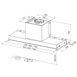 Liesituuletin Faber In-Nova Comfort EG6 X A60, 60 cm, ruostumaon teräs