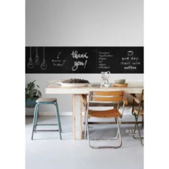Liitutaulutapetti Esta Scandi Cool 155004, 0.53x5.6m, yksivärinen, musta