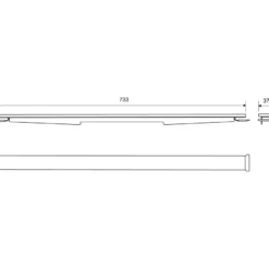 Linjalattiakaivon kansi Unidrain HighLine Panel 1920, rst, 800mm, Verkkokaupan poistotuote