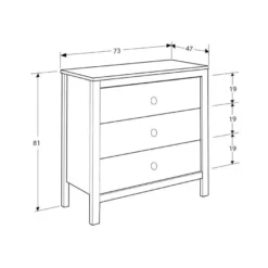 Lipasto Linento Furniture Sfn-993-Bb-1, valkoinen
