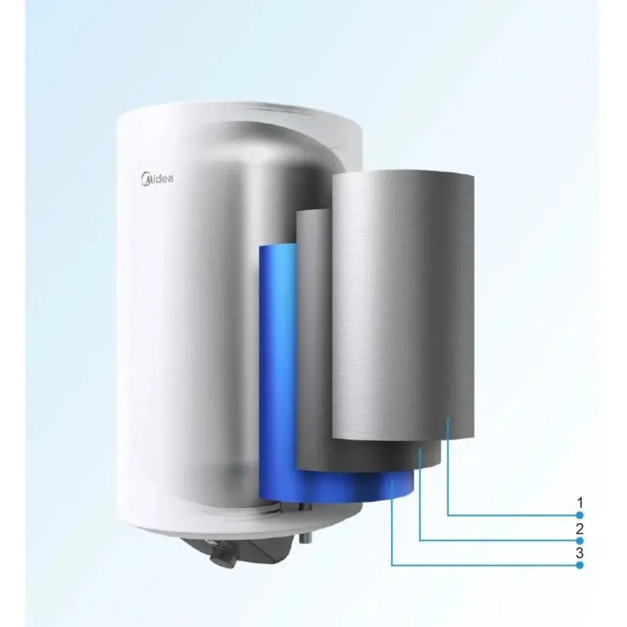 Lämminvesivaraaja Midea Lume 100 Wi-Fi, emali, 100l