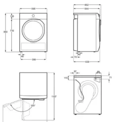 Lämpöpumppukuivausrumpu Electrolux EDI610O85O 600 GentleCare, 8kg