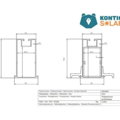 Maatelineen profiilikisko 3,55 m Kontio Solar Strong