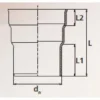 Maaviemärin jatkoyhde valurauta/PVC 200x200