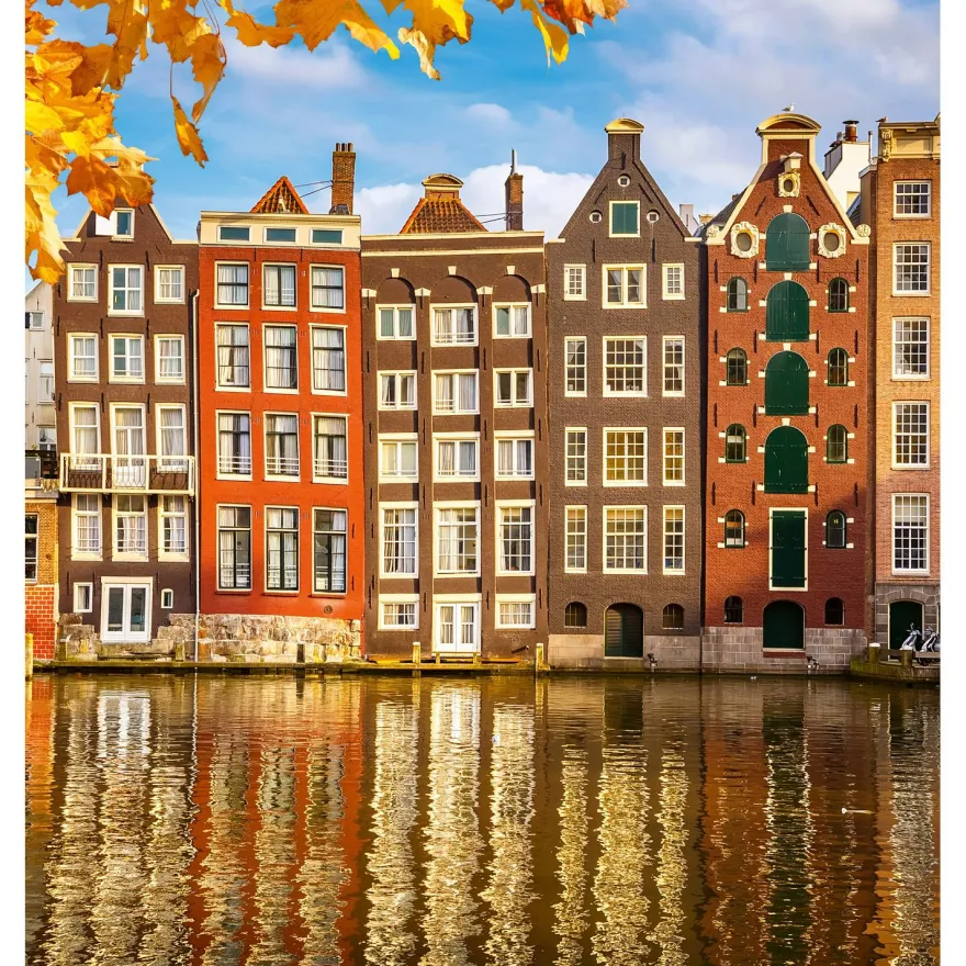 Maisematapetti Dimex Houses In Amsterdam, 225x250cm