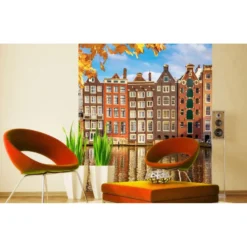 Maisematapetti Dimex Houses In Amsterdam, 225x250cm