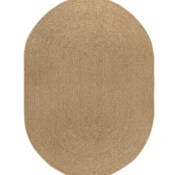 Matto Benina Natural Frame Oval, sisä- ja ulkokäyttöön, ruskea, eri kokoja
