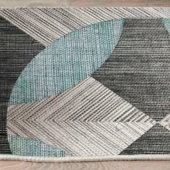 Matto Linento Woosonil047, 160x230cm, sininen/harmaa