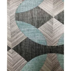 Matto Linento Woosonil047, 160x230cm, sininen/harmaa
