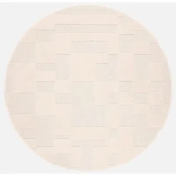 Matto VM Carpet Domino, mittatilaus, pyöreä, valkoinen