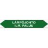 Merkintätarra/putkistotarra "Lämpöjohto ilm. paluu", 16x2.5cm, 5kpl