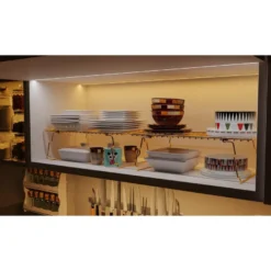 Metallinen pöytähylly Linento Furniture Dolap Ici Organizer, 15x19x42cm, kulta