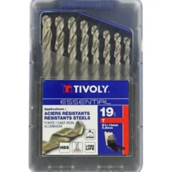 Metalliporanterä Tivoly, 1–10mm, 19 kpl