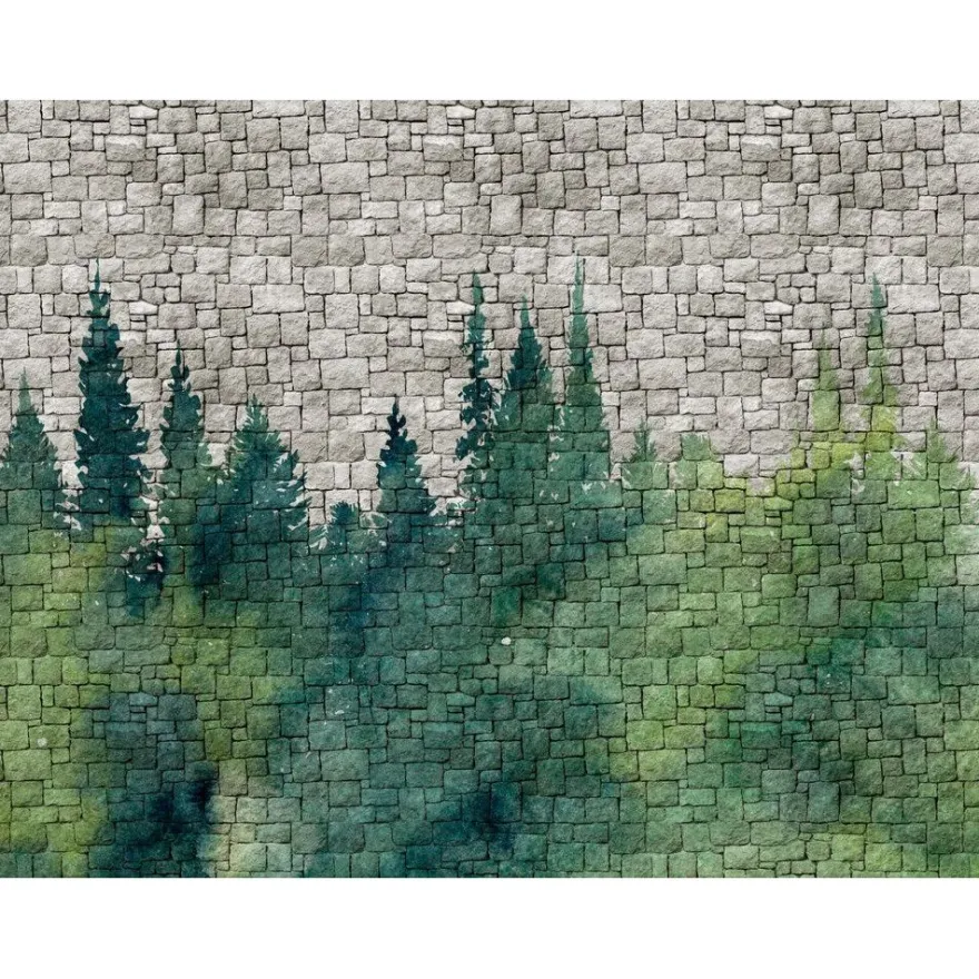 Metsätapetti A.S. Creation THE WALL 38245-1, 371x280cm, vihreä