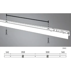 Modulaarinen LED-profiilivalaisin Linion Power Channel syöttävä Zigbee 230/24V 150VA 1m