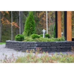Muurikivi Rudus Rustikko, 400x180x77mm, profiloitu, mustaharmaa