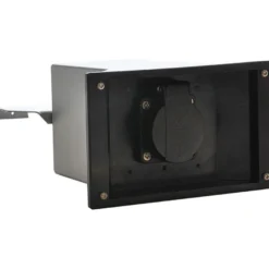 Muuripistorasia Rudus, 16A, 220-250V, IP44, 190x185x98mm, musta