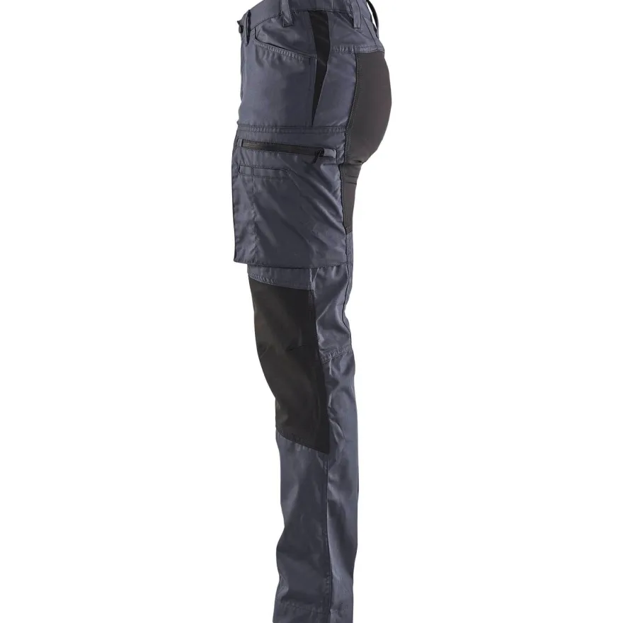 Naisten housut Blåkläder 7159 Stretch, harmaa/musta